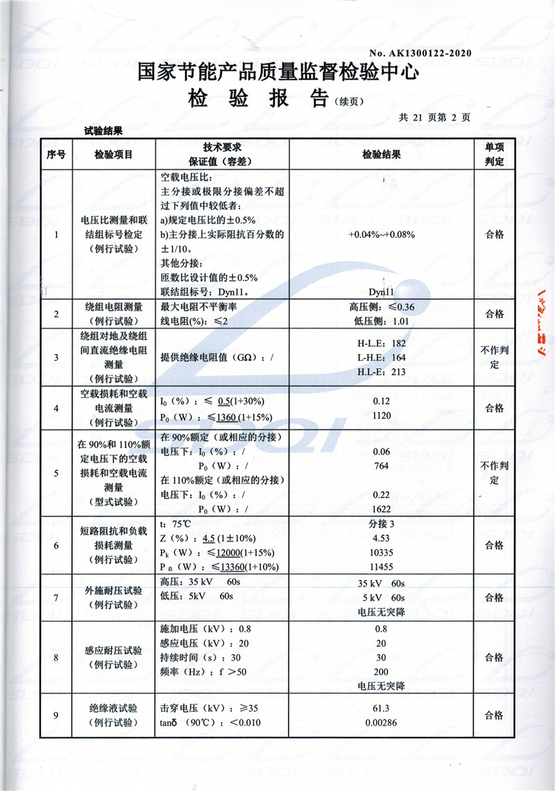 高低压试验报告-S11-1250东风东风东风油浸式变压器-2.jpg